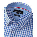 Men's Plaid Button Down Shirts Cotton Long Sleeve Dress Shirts Regular Fit Gingham Shirts